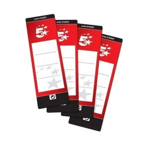 image of 5 Star Office Spine Labels for Lever Arch File Self adhesive 190x60mm 10 Labels