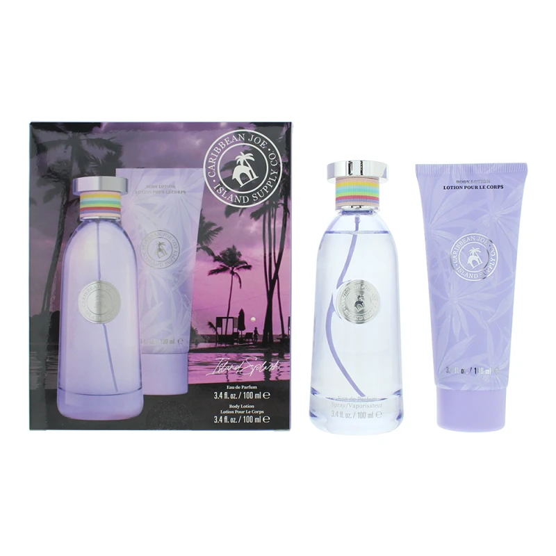 Image of Caribbean Joe Island Supply Splash Photobox 2 Piece Gift Set: Eau de Parfum 100ml - Body Lotion 100ml