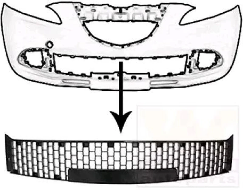 Image of VAN WEZEL 1779590 Bumper Grill Fitting Position: Front Ventilation Grille,bumper (244)
