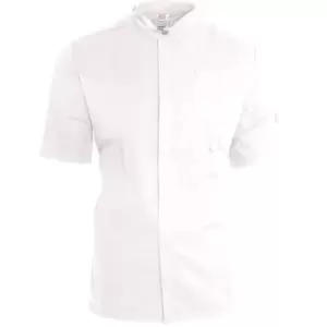 Image of Le Chef Unisex ThermoCool Chefs Prep Jacket (L) (White/Black) - White/Black