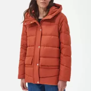 Image of Barbour Womens Bracken Quilted Coat - Spiced Pumpkin - UK 8
