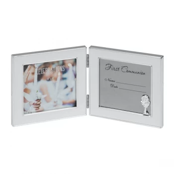 image of 4" x 4" - Engravable Hinged Photo Frame - Communion