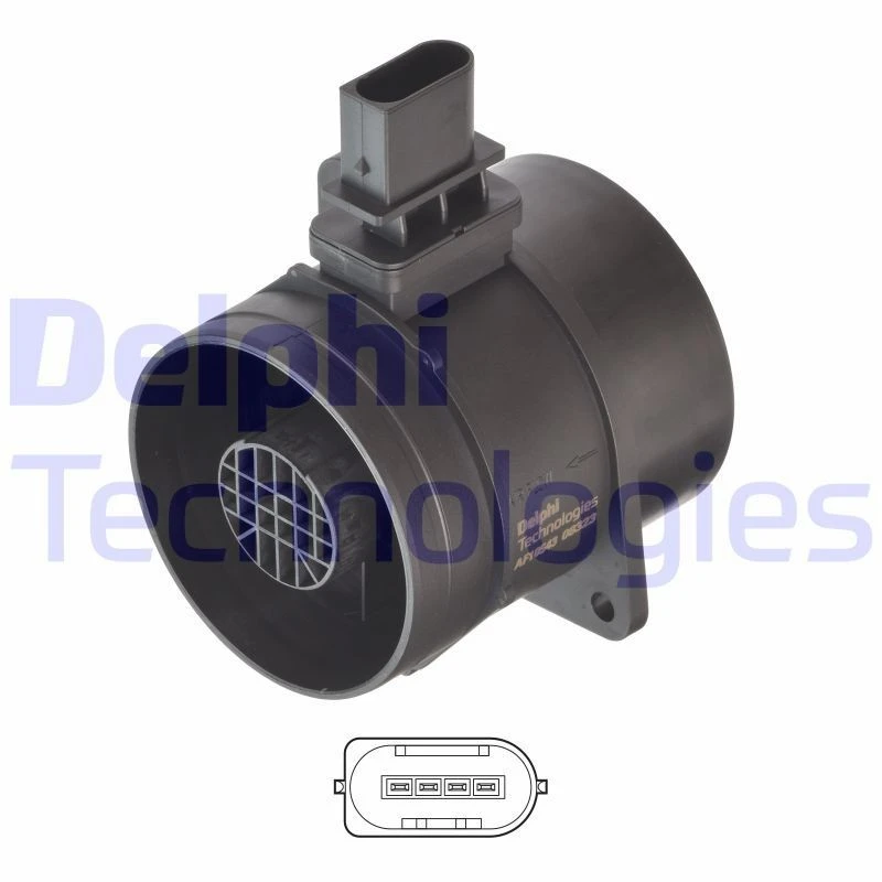 Image of DELPHI Mass air flow sensor DELPHI AF10543-12B1