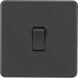 image of MLA Knightsbridge Screwless 10AX 1G 2-Way Switch Anthracite - SF2000AT