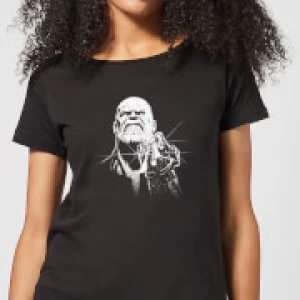 Image of Marvel Avengers Infinity War Fierce Thanos Womens T-Shirt - Black - M