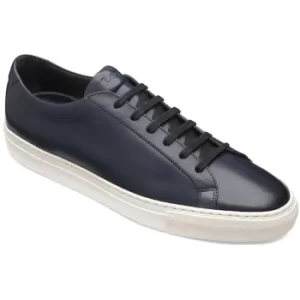Image of Loake Mens Sprint Trainers Navy Calf Leather 10