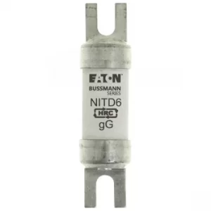 Bussmann NITD6 6A 550Vac BS88 Bolted Tag A1 British Standard Fuse