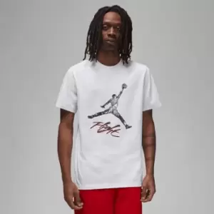 Image of Jordan M J Essential Jumpman T-Shirt, White/Black/Fire Red, Male, T-Shirts, DQ7376-100