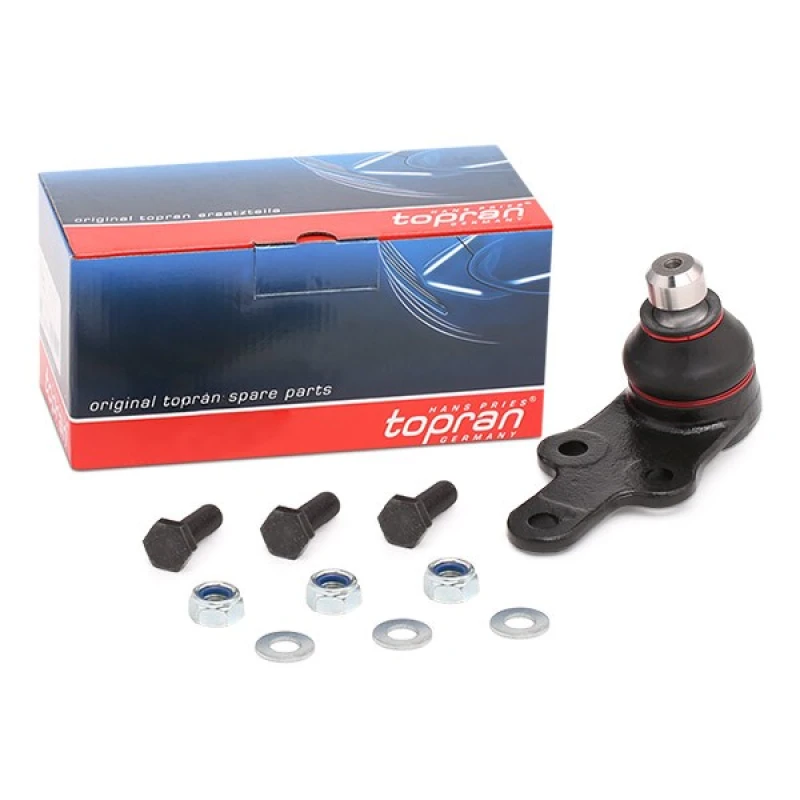 Image of TOPRAN 301 850 Ball joint Front Axle Right, with fastening/mounting material Support-/Steering Link (2462)