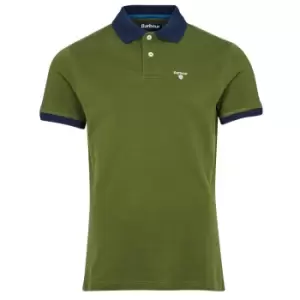 image of Barbour Mens Lynton Polo Rifle Green Large