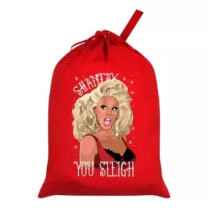 image of Grindstore Shantay You Sleigh Christmas Santa Sack (One Size) (Red)