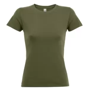 Image of SOLS Womens/Ladies Regent Short Sleeve T-Shirt (M) (Army)