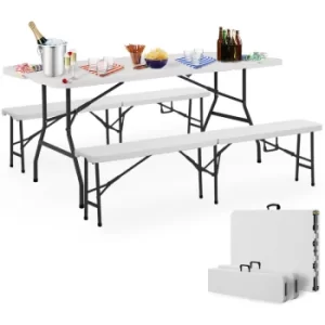 Image of Table bench set folding camping furniture dining table bench set camping table benches picnic table garden furniture