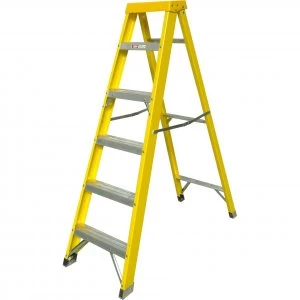 Image of Zarges Fibreglass Swingback Step Ladder 6