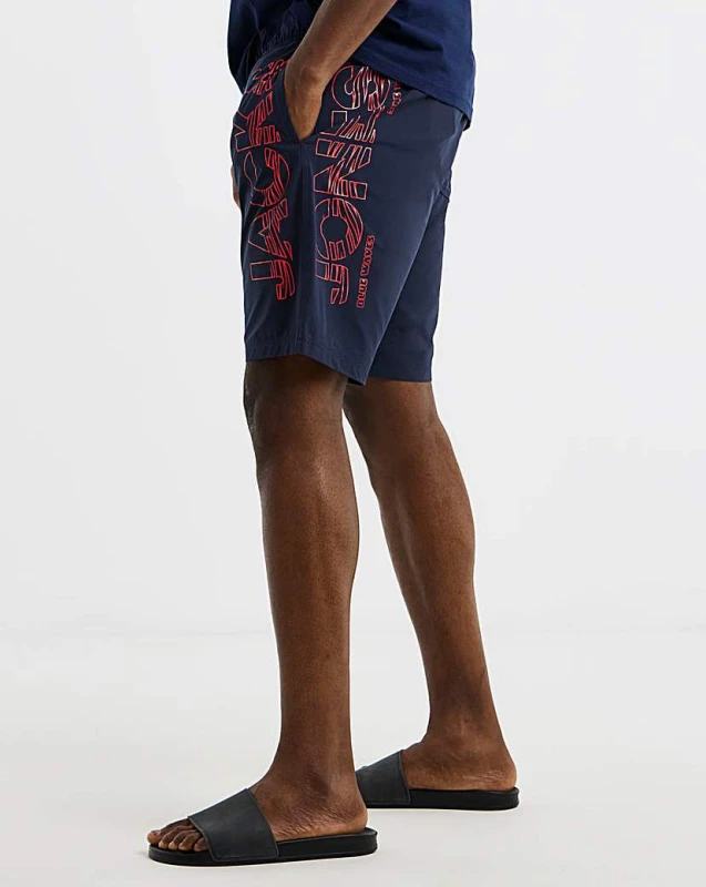 Image of jack & jones Jack & Jones Maui Logo Swim Shorts Navy - JACK & JONES - Size: 40 Navy Male 40 JA74704