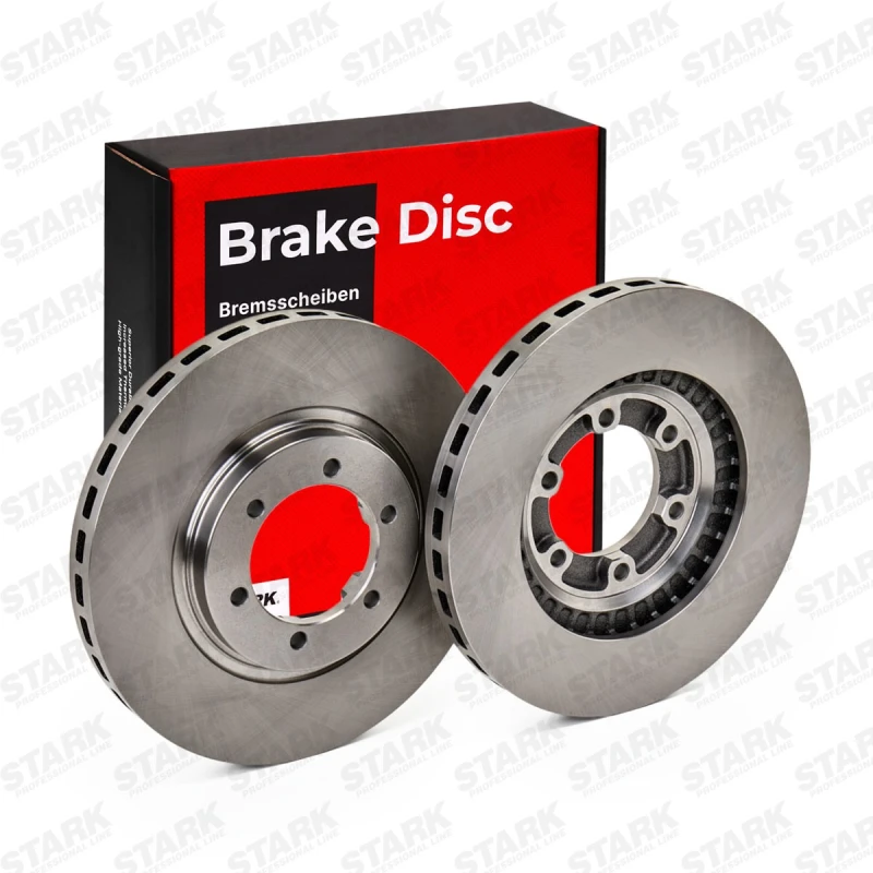 Image of STARK SKBD-0022268 Brake disc Front Axle, Vented, Cast Iron, Uncoated, Untreated, without bolts/screws Cast Iron Brake Disc (82)