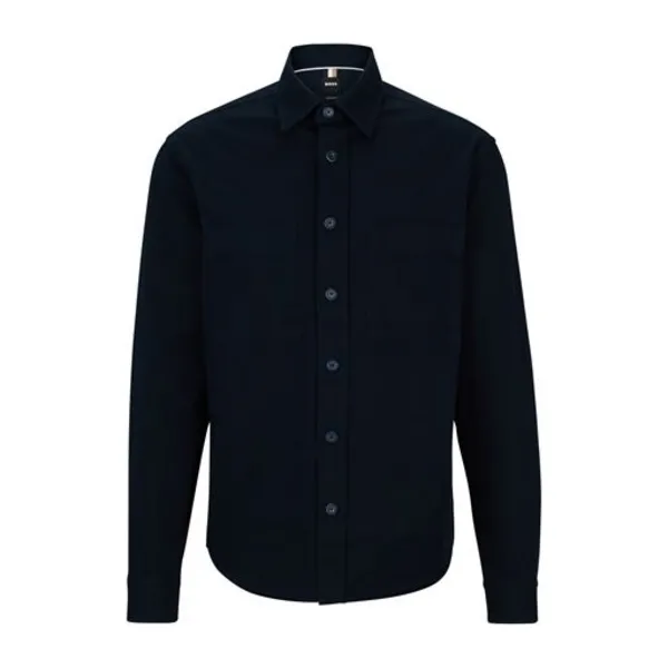 image of HUGO BOSS S-OWEN Double Pocket Shirt Dark Blue