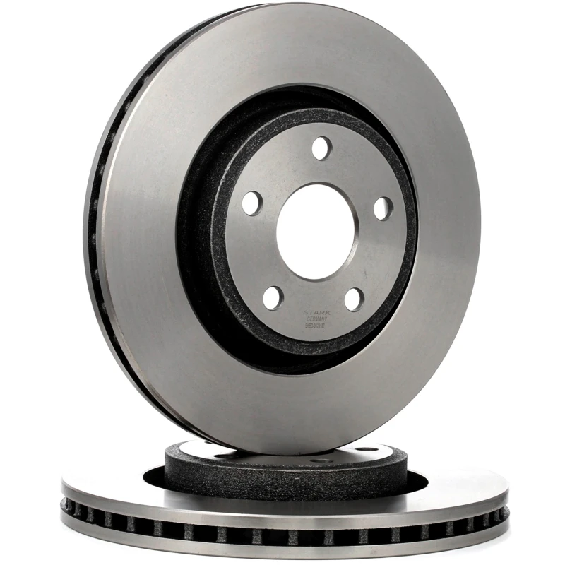 Image of STARK SKBD-0023187 Brake disc Front Axle, Vented, Cast Iron, Uncoated, Untreated, without bolts/screws Cast Iron Brake Disc (82)