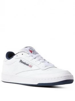 image of Reebok Club C 85, White/Navy, Size 3, Women