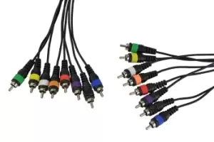Image of Cobra Phono RCA To Phono RCA Loom 8 Way Lead 3m