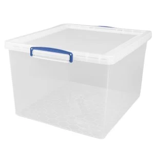 image of Really Useful 62L Nestable Storage Box - Clear