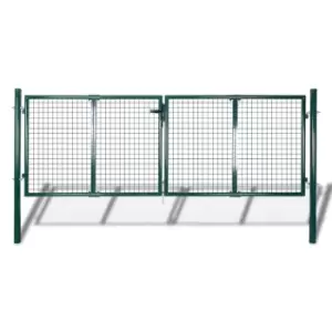 image of Vidaxl Fence Gate Steel 306X175cm Green