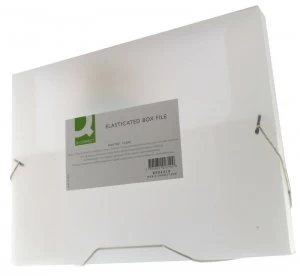 Image of Q Connect Elasticated Boxfile Clear