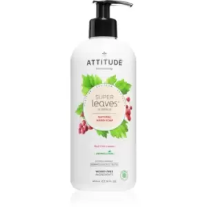 image of Attitude Super Leaves Red Vine Leaves liquid hand soap 473 ml