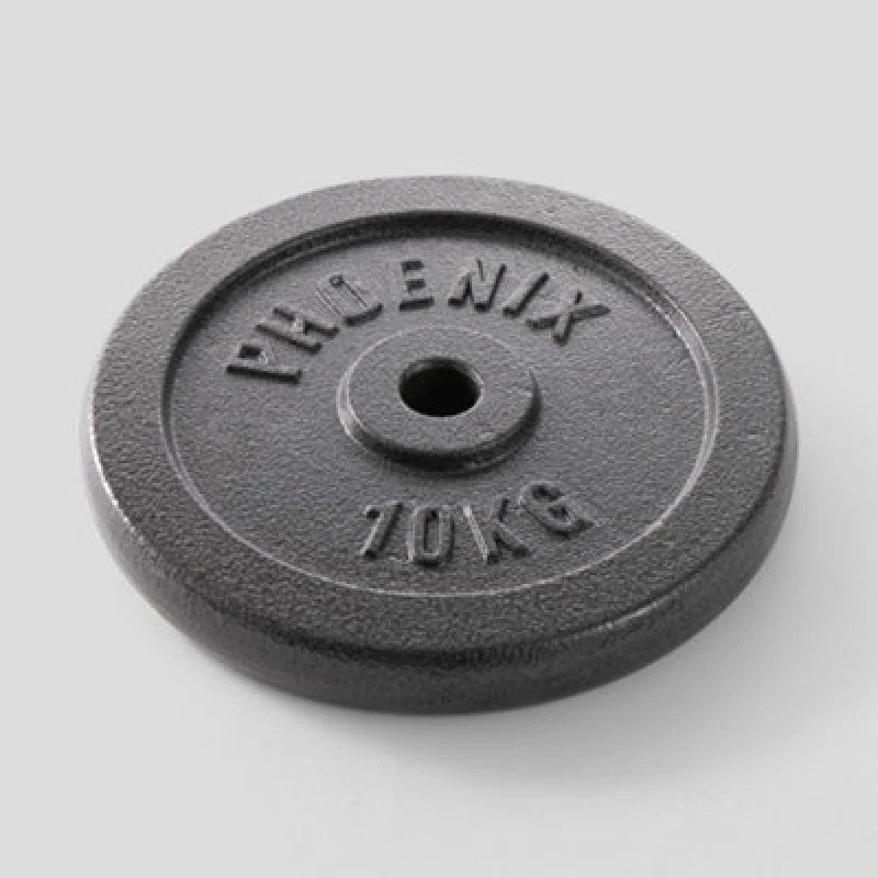 Image of Phoenix Fitness 10Kg Cast Iron Standard Plate 1" For Home Weightlifting