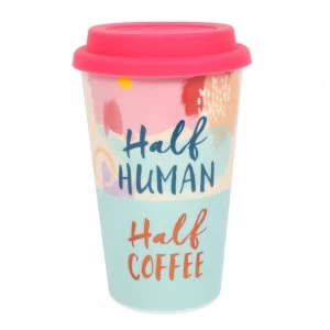 Image of Half Human, Half Coffee Travel Mug