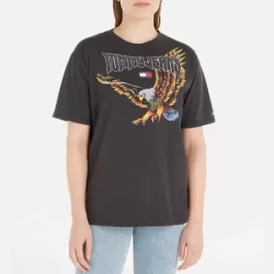 Image of Tommy Jeans Womens Vintage Eagle Shortsleeve Tee - Black - M