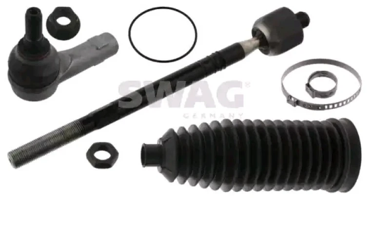 Image of SWAG 30 94 9047 Tie Rod Front Axle Left, with nuts, with bellow Rod Assembly (284)