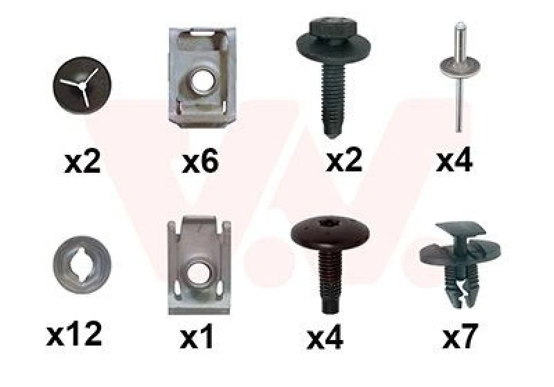 Image of VAN WEZEL Mounting Kit, bumper VAN WEZEL 0975793