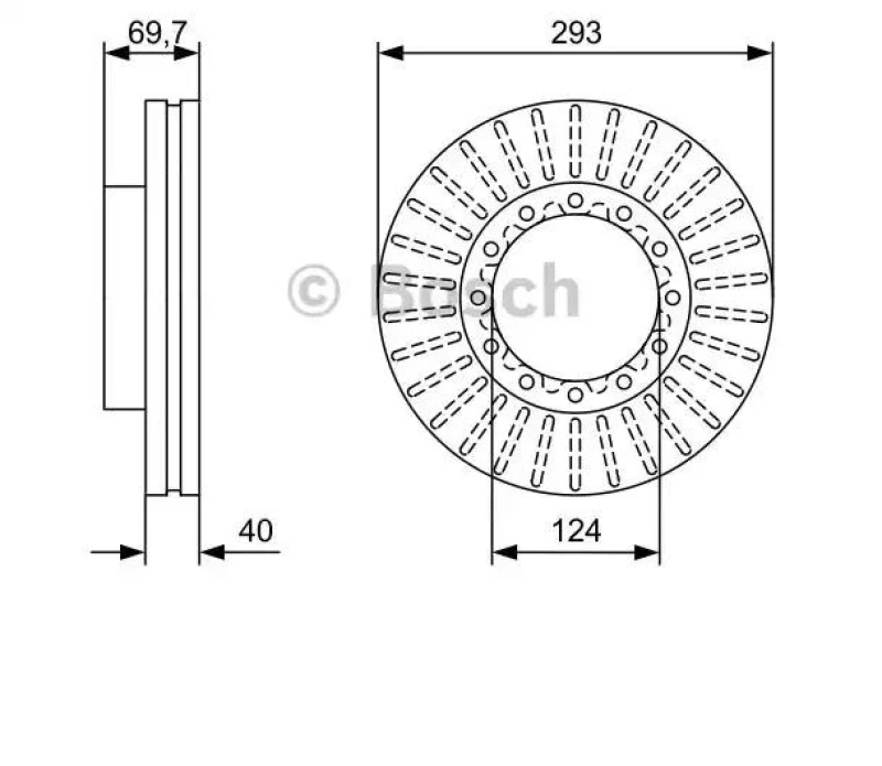 Image of Bosch 0 986 479 D14 Brake disc internally vented, Oiled Brake Disc (82)