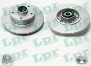 Image of LPR Brake disc LPR HUB BRAKE DISC LINE R1040PCA Brake rotor,Brake discs RENAULT,Megane III Schragheck (BZ0/1_),MEGANE III Coupe (DZ0/1_)