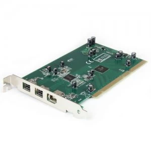 Image of 3 Port PCI 1394b FireWire Card with DV