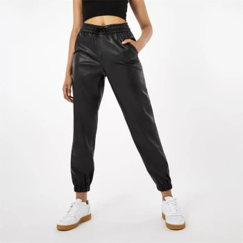 Image of Firetrap PU Joggers - Black