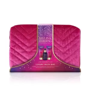 image of Baylis & Harding Midnight Fig & Pomegranate Deluxe Wash Bag 3 x 100ml