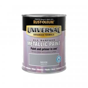 Image of Rust-Oleum Silver Universal Metallic All-Surface Paint 250ml Silver