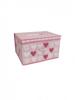 Image of Blush Hearts Jumbo Storage Chest, Multi