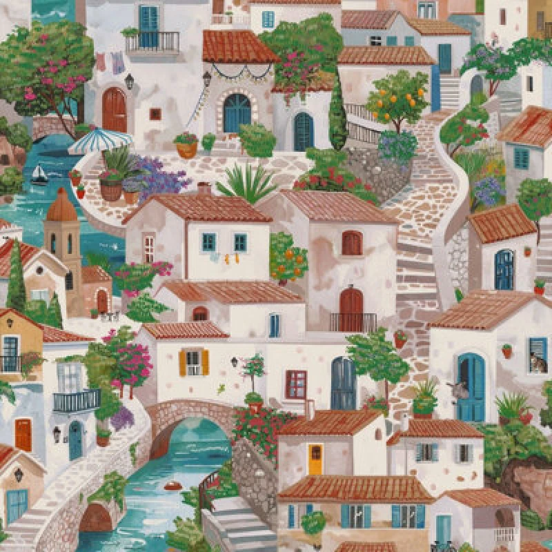 Image of Holden Decor Italian Buildings Wallpaper Multi Holden 14280