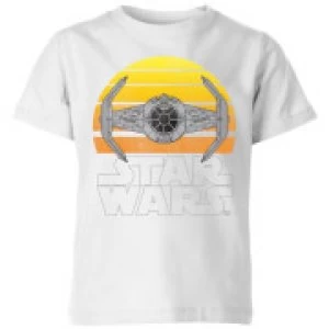 Image of Star Wars Sunset Tie Kids T-Shirt - White - 11-12 Years