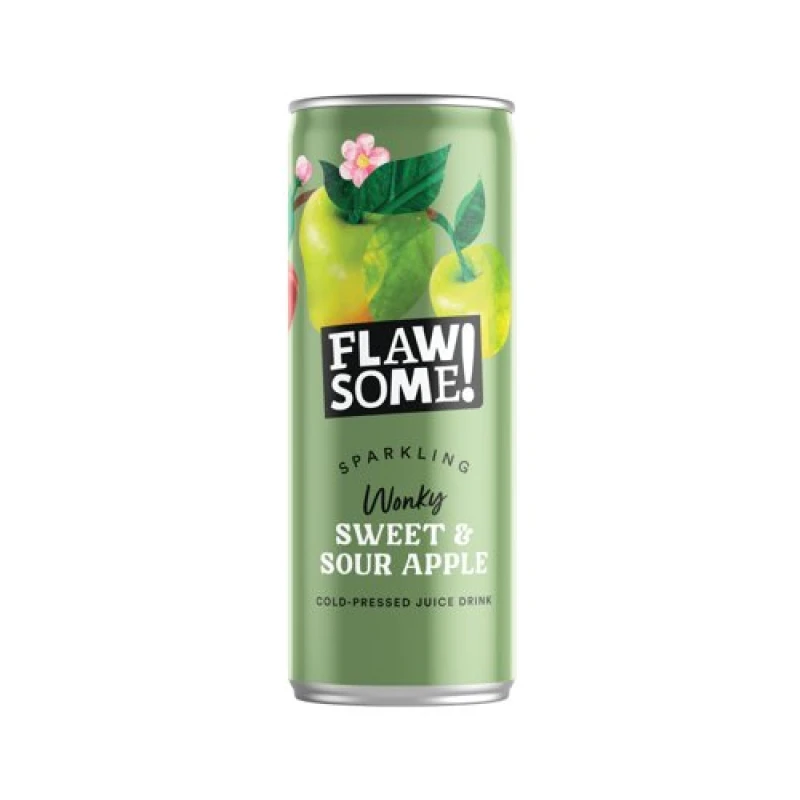 Image of Flawsome Flawsome Sweet + Sour AppleCan 250ml (Pack of 24) 187320 187320