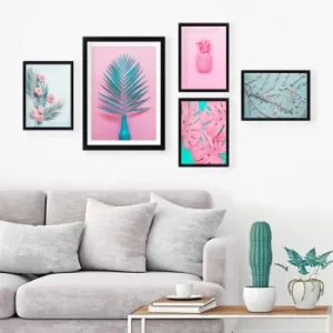 image of SET_025 Multicolor Decorative Framed Painting (5 Pieces)