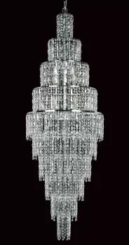 Image of New York 24 Light Polished Chrome Tall Ceiling