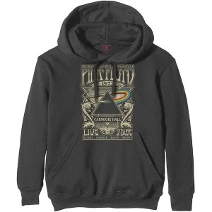 Image of Pink Floyd - Carnegie Hall Poster Mens XXX-Large Pullover Hoodie - Charcoal Grey