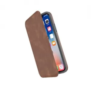 image of Speck Presidio Leather Folio Apple iPhone X XS Saddle Brown Phone Case