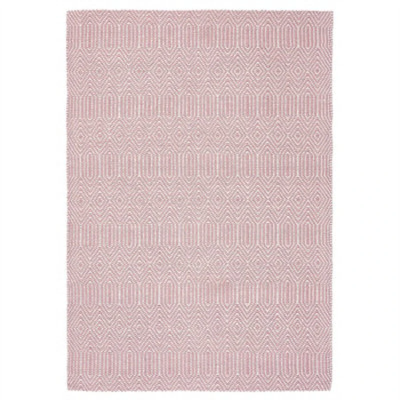 Image of Pink Wool Luxurious Wool Modern Geometric Handmade Rug For Living Room And Bedroom-100Cm X 150Cm