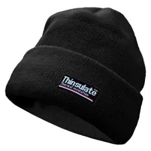 Image of Yoko Unisex Hi-Vis Thermal 3M Thinsulate Winter Hat (One Size) (Black)
