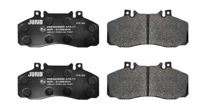 Image of JURID 2983509560 Brake pad set prepared for wear warning indicator Brake Pad Set,disc brake (402)